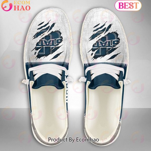 NCAA Utah State Aggies Custom Name Hey Dude Shoes