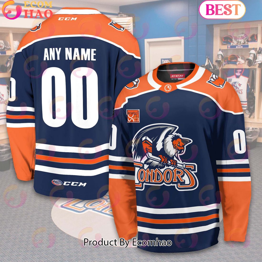 Personalized AHL Bridgeport Islanders Men’s and Women Hockey Jersey 2023-2024