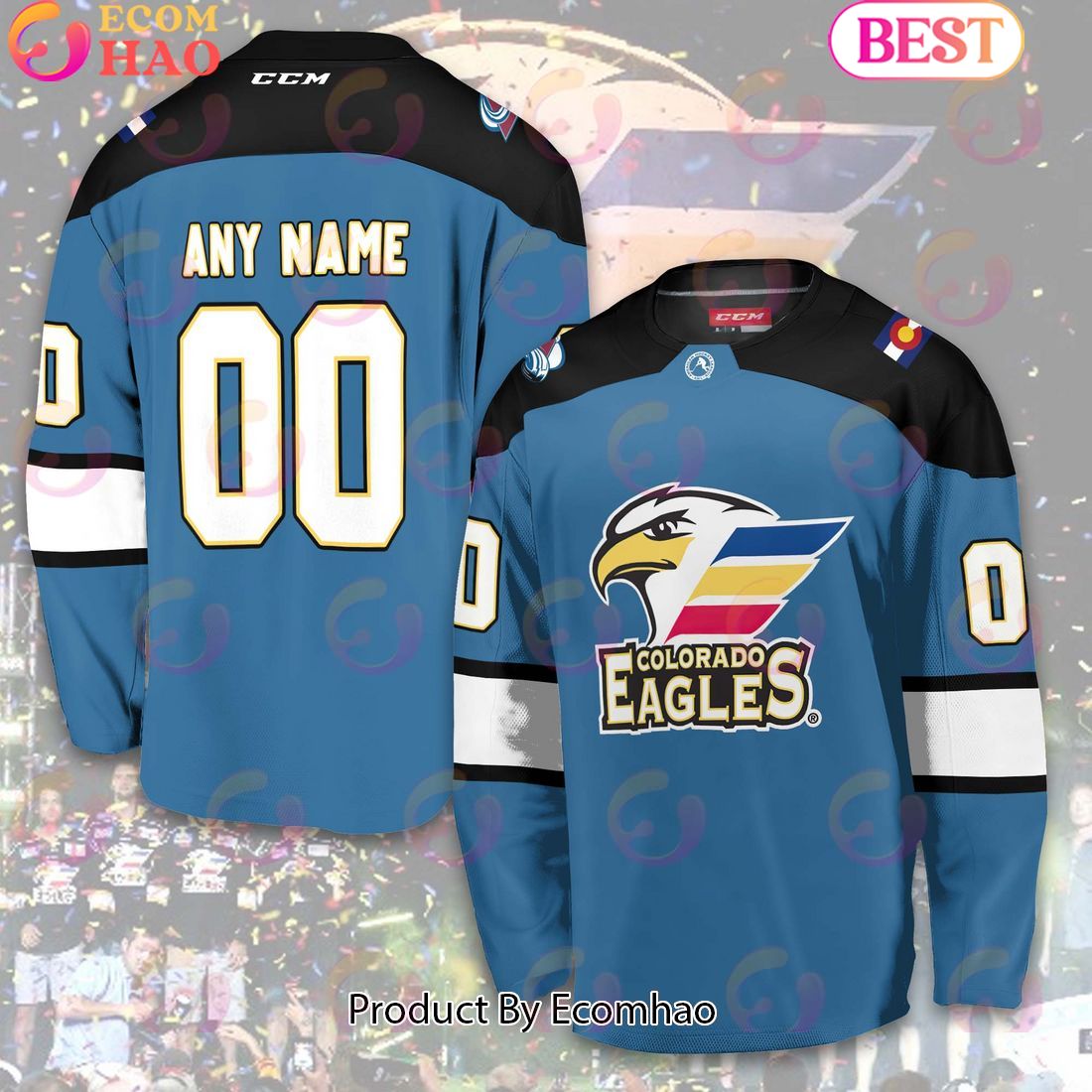 Personalized AHL Colorado Eagles Men’s and Women Hockey Jersey 2023-2024