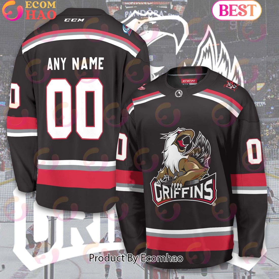 Personalized AHL Grand Rapids Griffins Men’s and Women Hockey Jersey 2023-2024