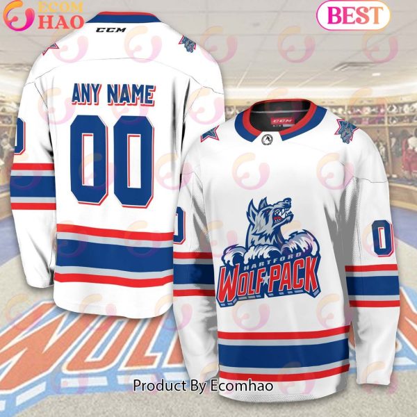 Personalized AHL Hartford Wolf Pack Men's and Women Hockey Jersey 2023 ...