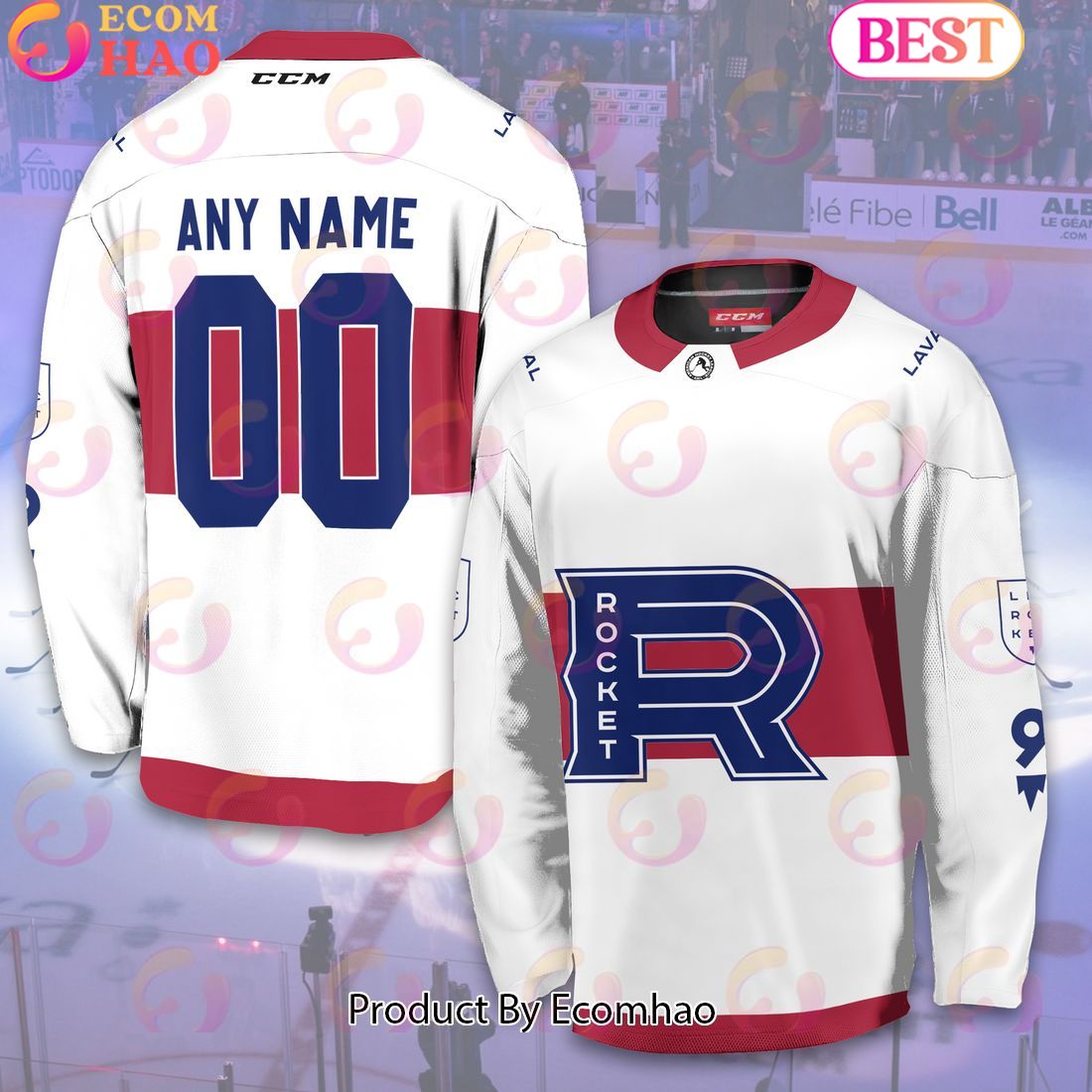 Personalized AHL Laval Rocket Men’s and Women Hockey Jersey 2023-2024