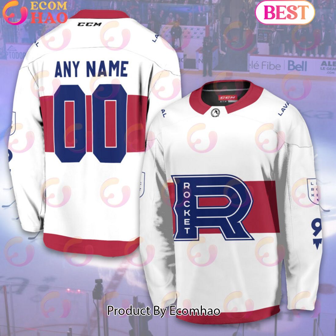 Personalized AHL Laval Rocket Men’s and Women Hockey Jersey 2023-2024