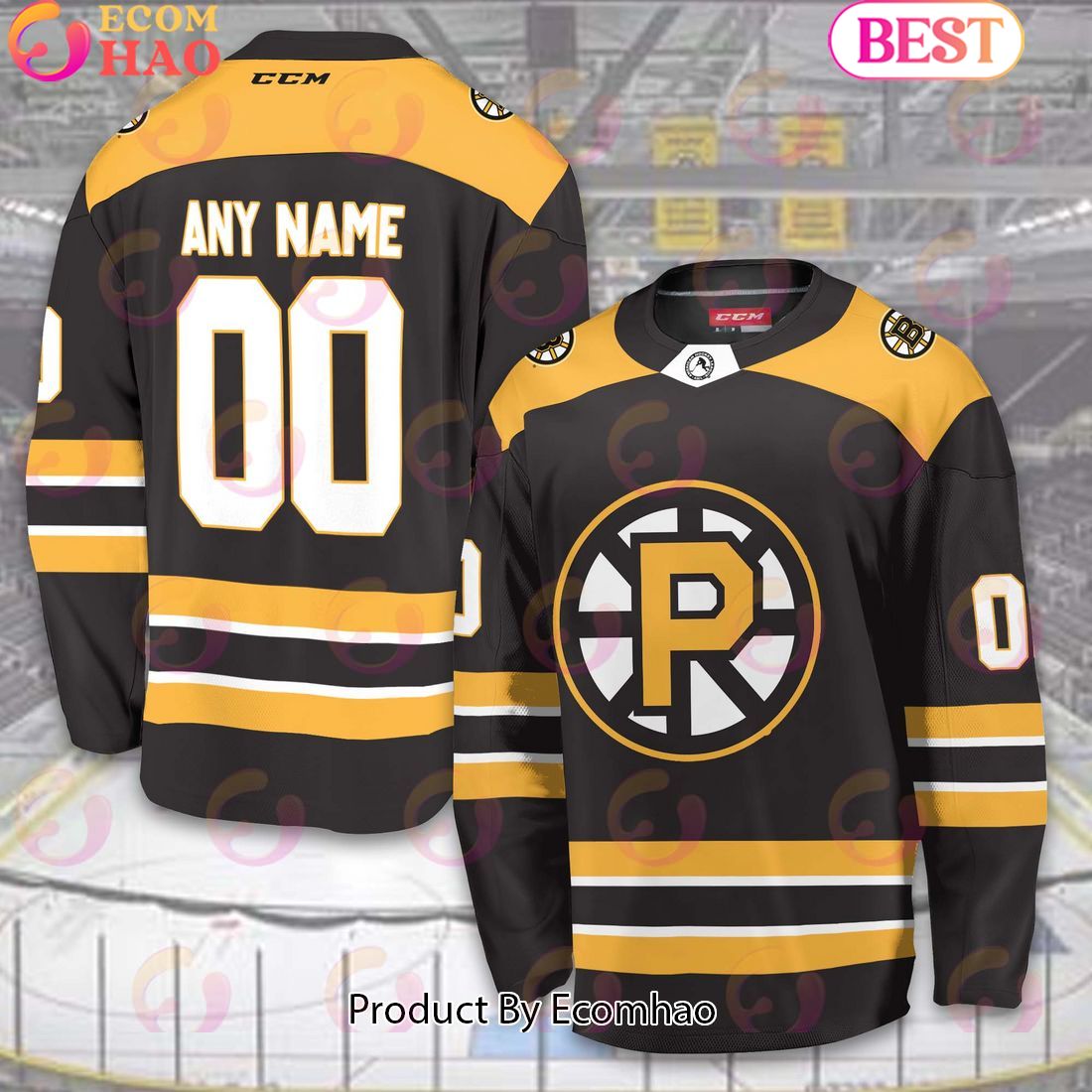 Personalized AHL Providence Bruins Men's and Women Hockey Jersey 2023