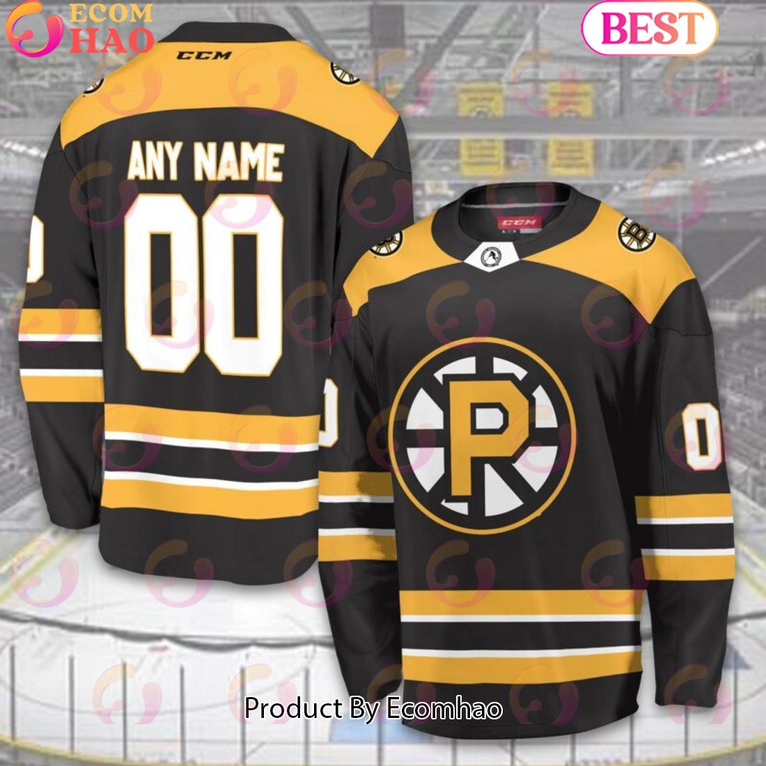 Personalized AHL Providence Bruins Men’s and Women Hockey Jersey 2023-2024