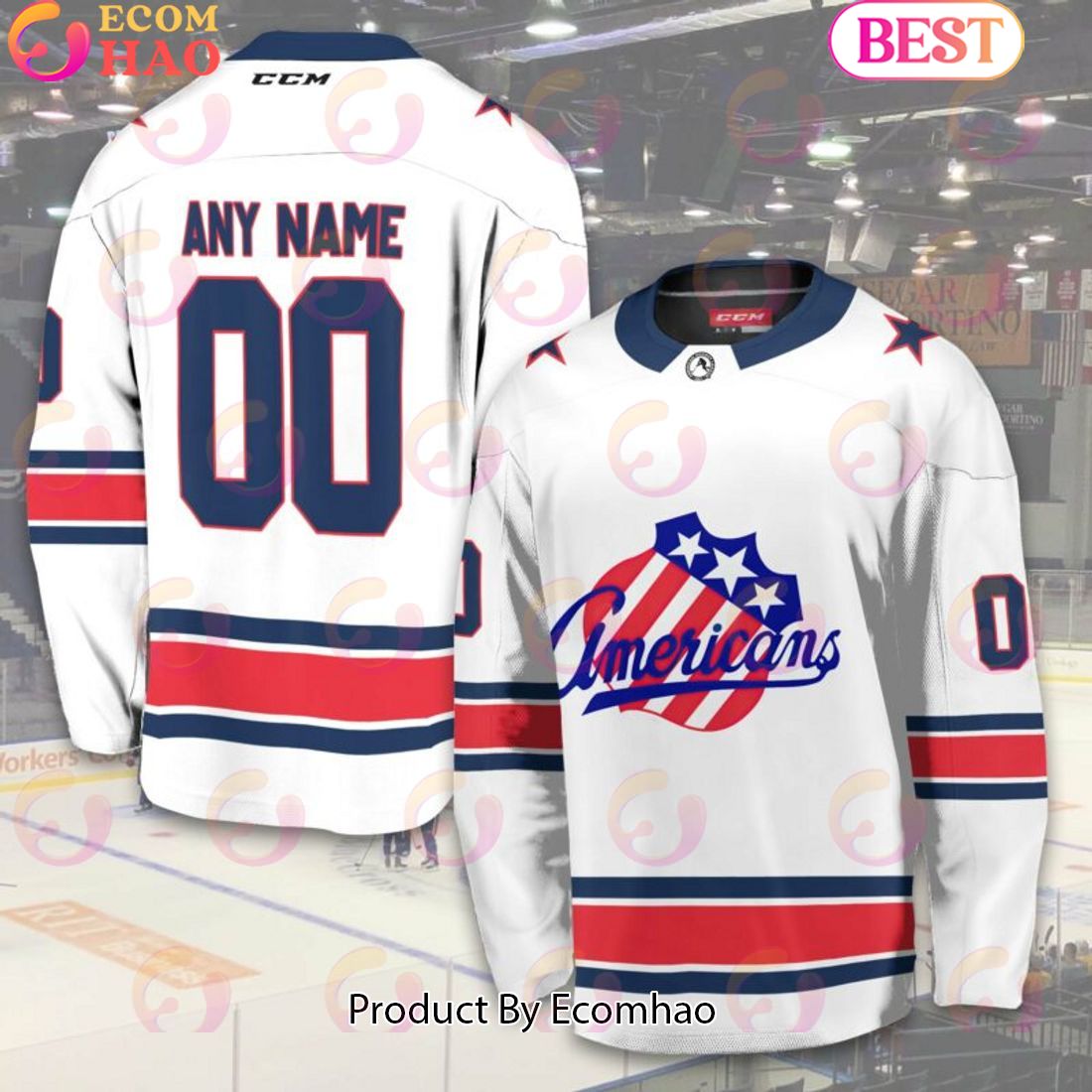 Personalized AHL Rochester Americans Men’s and Women Hockey Jersey 2023-2024