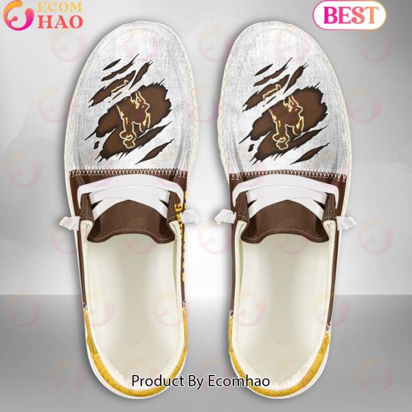 NCAA Wyoming Cowboys Custom Name Hey Dude Shoes