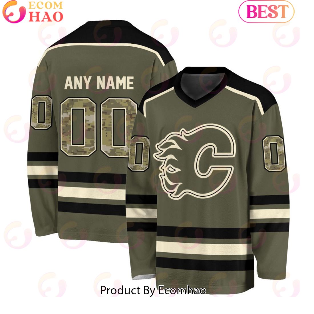 NHL Calgary Flames Special Camo Hockey Jersey