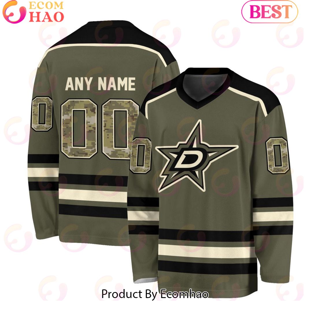 NHL Dallas Stars Special Camo Hockey Jersey