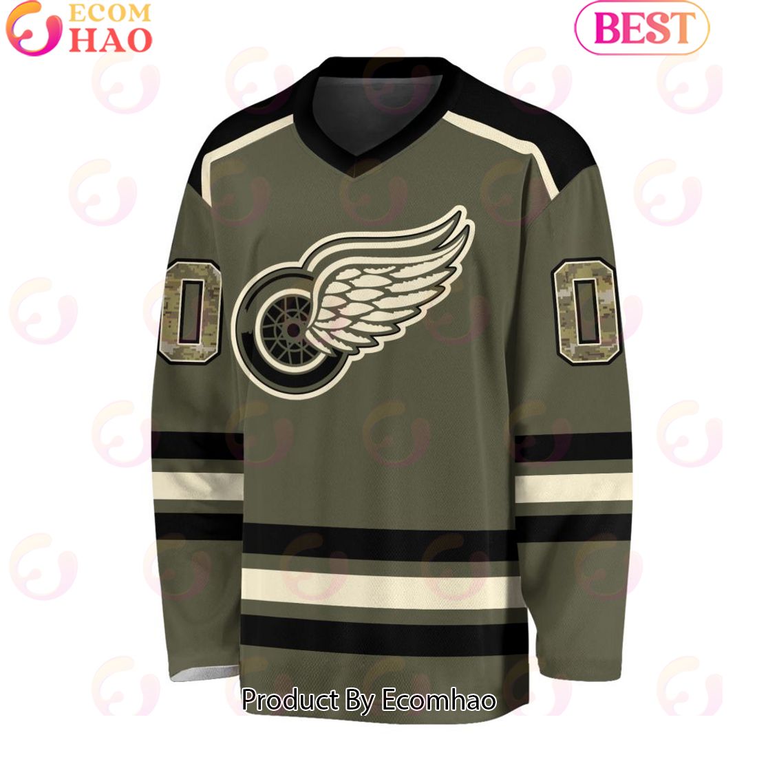 NHL Detroit Red Wings Special Camo Hockey Jersey