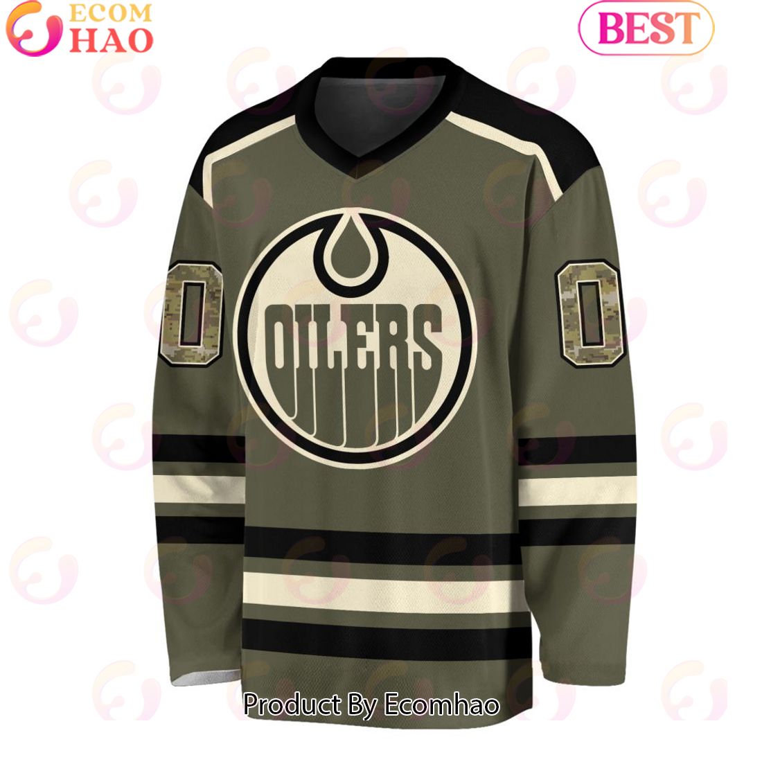 NHL Edmonton Oilers Special Camo Hockey Jersey