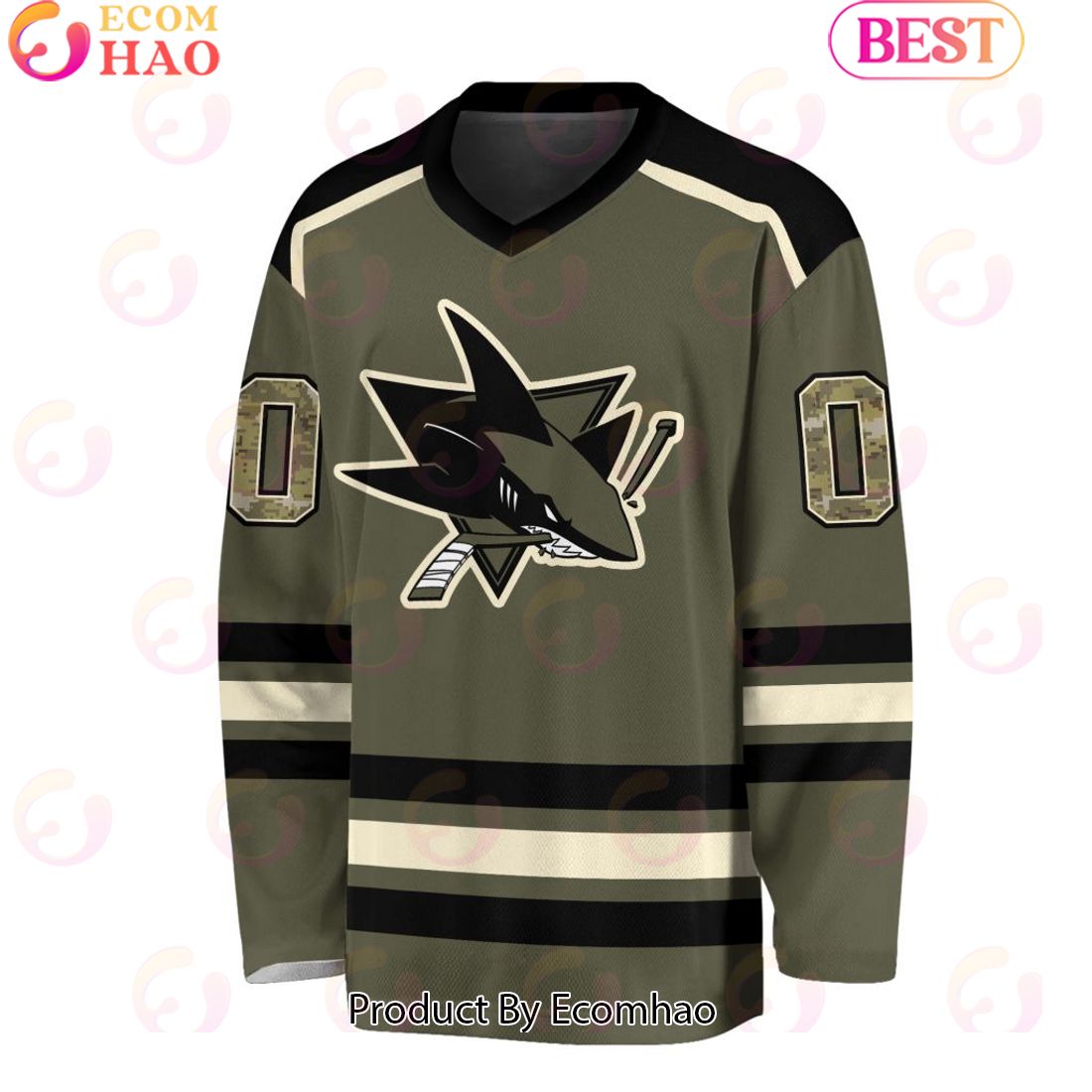 NHL San Jose Sharks Special Camo Hockey Jersey