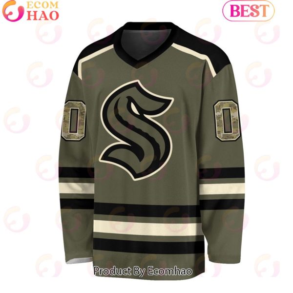 NHL Seattle Kraken Special Camo Hockey Jersey
