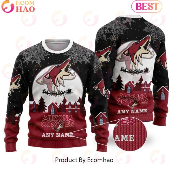 Custom Name NHL Arizona Coyotes Special Christmas Ugly Sweater Design