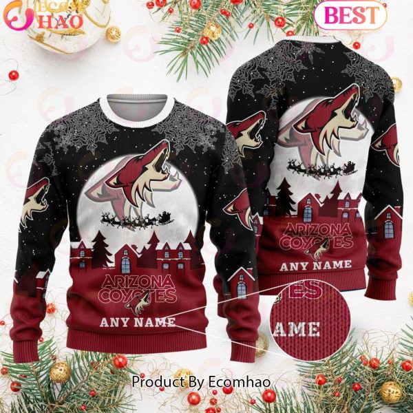 Custom Name NHL Arizona Coyotes Special Christmas Ugly Sweater Design