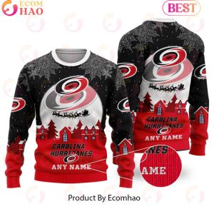 Custom Name NHL Carolina Hurricanes Special Christmas Ugly Sweater Design
