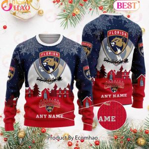 Custom Name NHL Florida Panthers Special Christmas Ugly Sweater Design