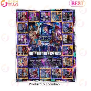 Doctor Who 60th Anniversary 1963 – 2023 Thank You For The Memories Fleece Blanket
