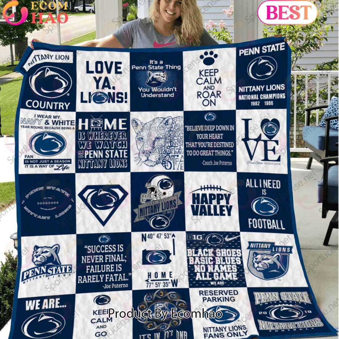 Penn State Nittany Lions Blanket And Quilt Gift For Fans Fleece Blanket