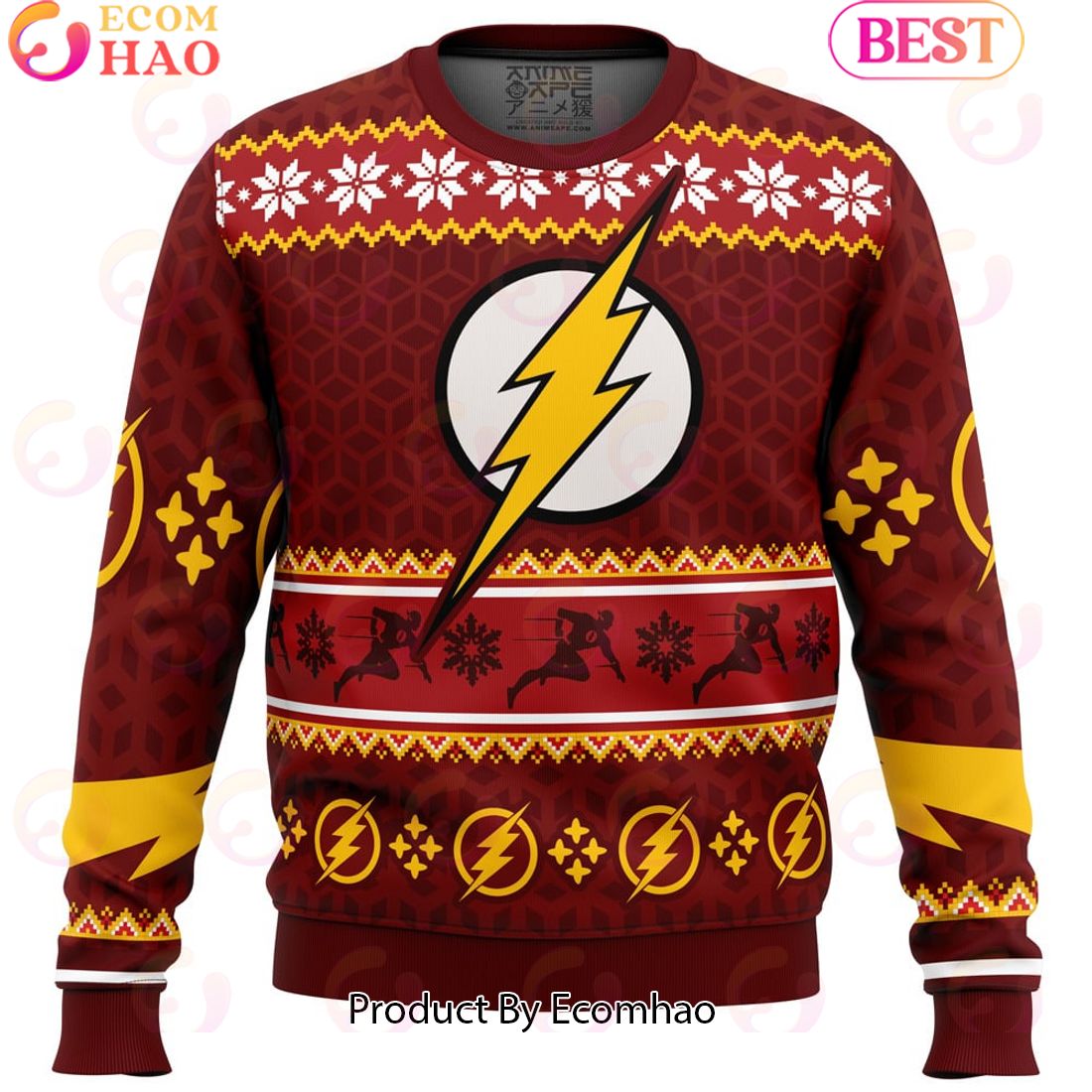 Fast Christmas The Flash DC Comics Ugly Christmas Sweater