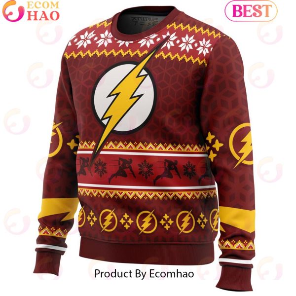 Fast Christmas The Flash DC Comics Ugly Christmas Sweater