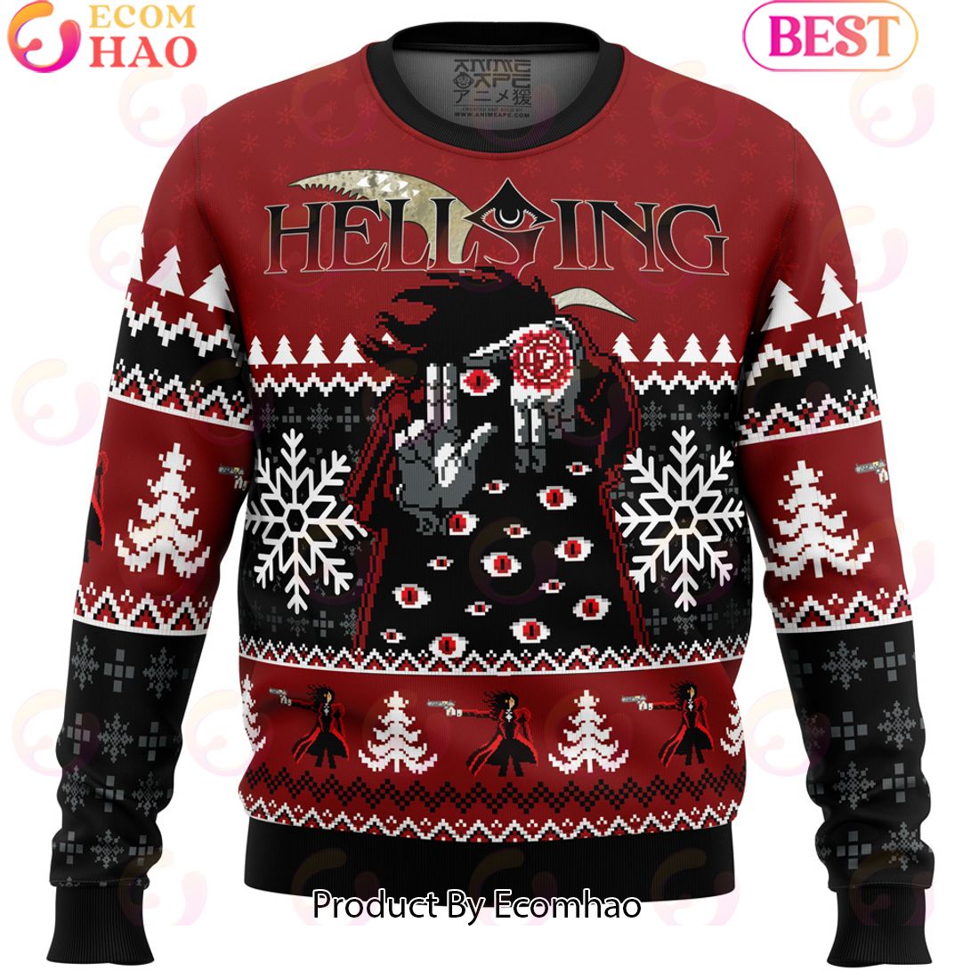 God With Us Hellsing Ugly Christmas Sweater