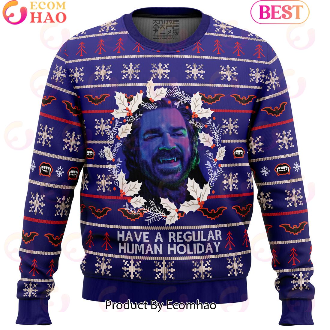 Have A Regular Human Holiday Ugly Christmas Sweater