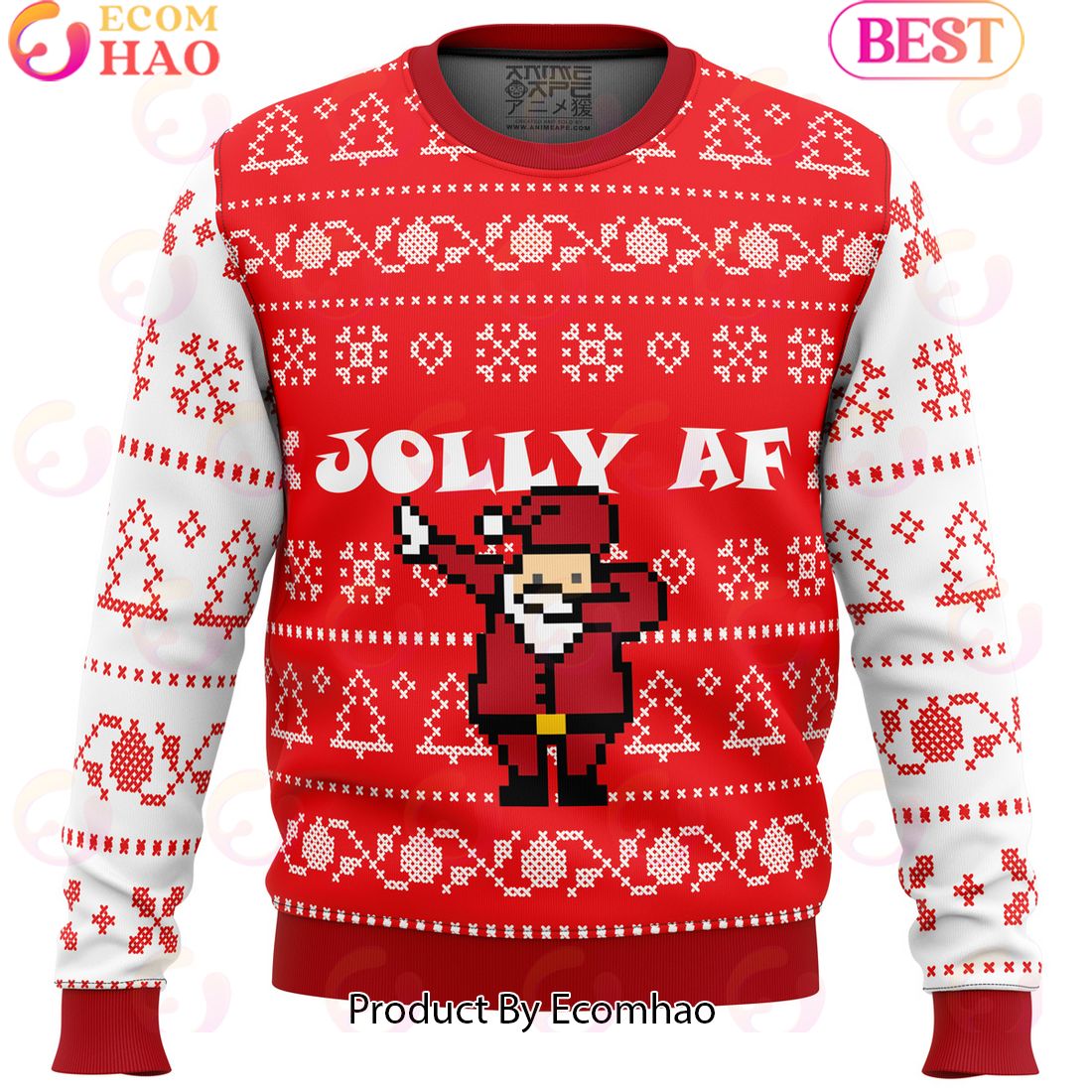 Jolly AF Ugly Christmas Sweater