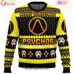 Merry Christmas Psychos Borderlands Ugly Christmas Sweater