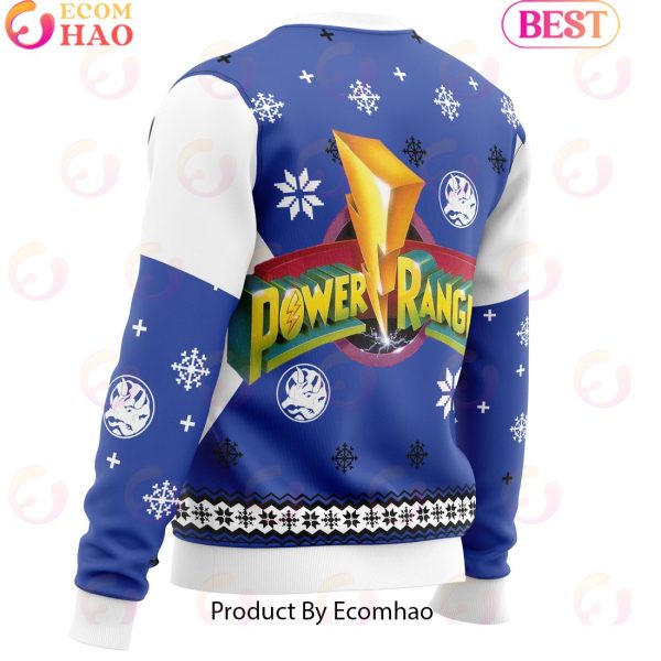 Mighty Morphin Power Rangers Blue Ugly Christmas Sweater