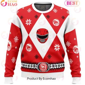 Mighty Morphin Power Rangers Red Ugly Christmas Sweater