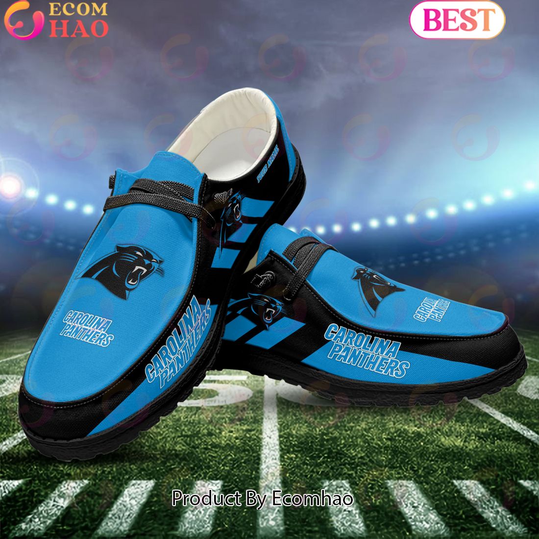 NFL Carolina Panthers Hey Dude Shoes Custom Your Name