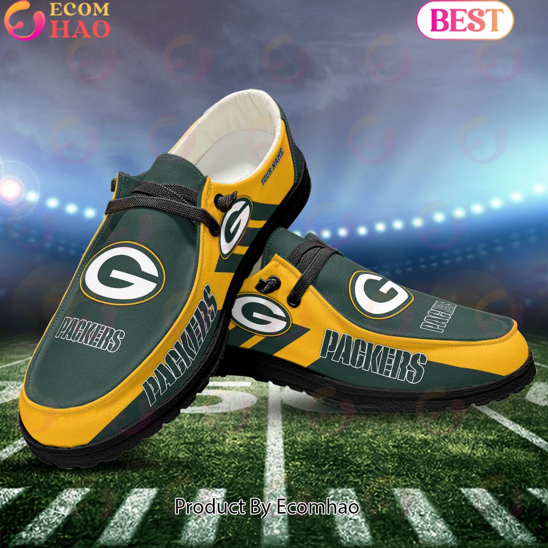 NFL Green Bay Packers Hey Dude Shoes Custom Your Name