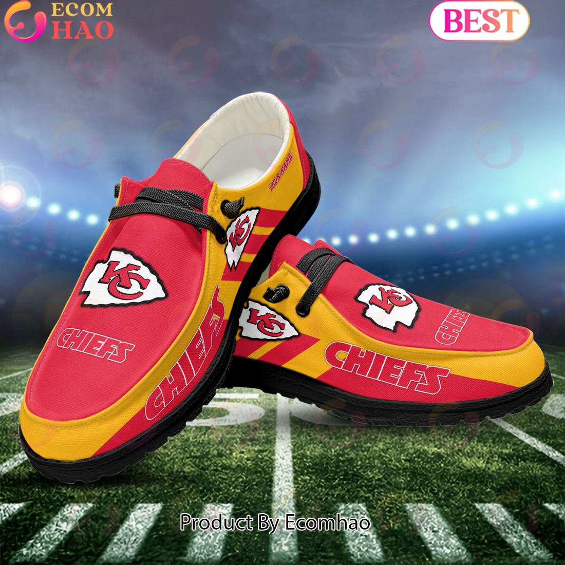 NFL Kansas City Chiefs Hey Dude Shoes Custom Your Name