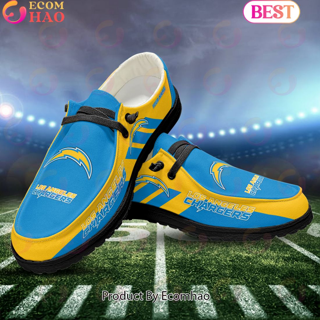 NFL Los Angeles Chargers Hey Dude Shoes Custom Your Name