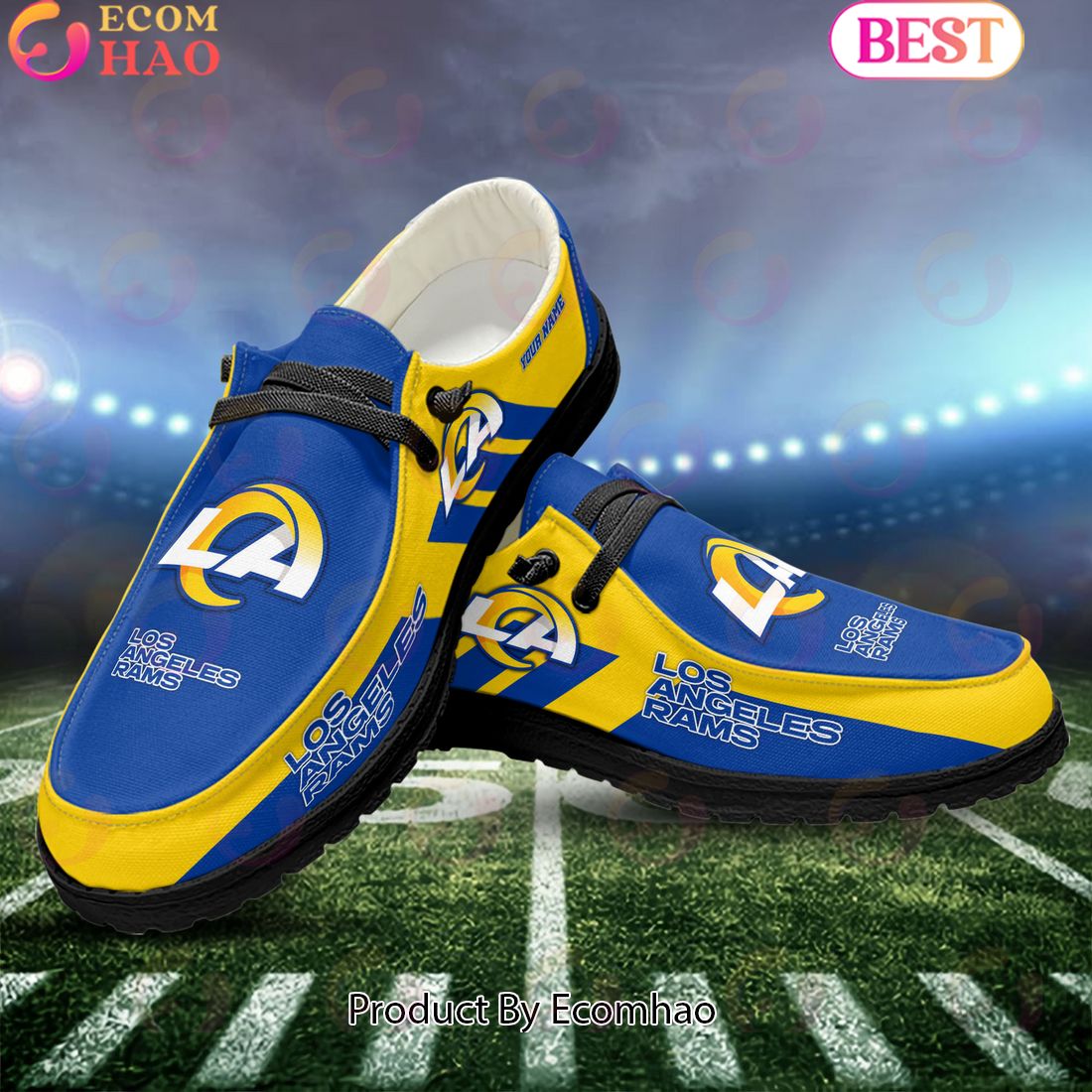 NFL Los Angeles Rams Hey Dude Shoes Custom Your Name