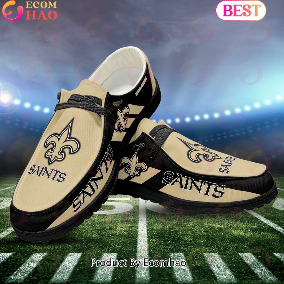 NFL New Orleans Saints Hey Dude Shoes Custom Your Name