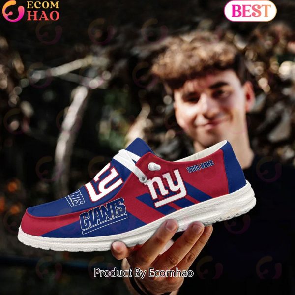 NFL New York Giants Hey Dude Shoes Custom Your Name