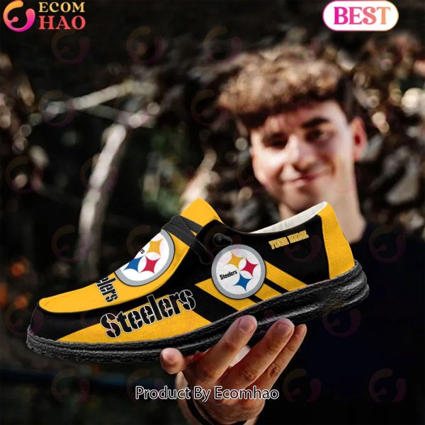 NFL Pittsburgh Steelers Hey Dude Shoes Custom Your Name