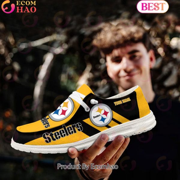 NFL Pittsburgh Steelers Hey Dude Shoes Custom Your Name