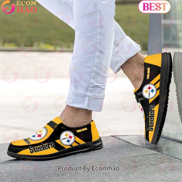 NFL Pittsburgh Steelers Hey Dude Shoes Custom Your Name