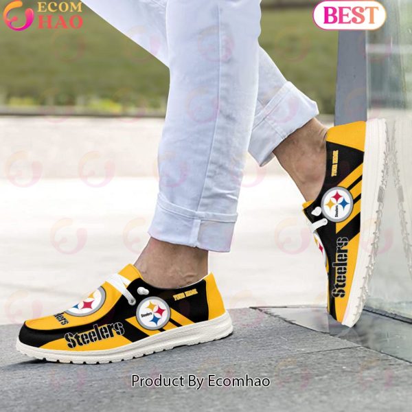 NFL Pittsburgh Steelers Hey Dude Shoes Custom Your Name