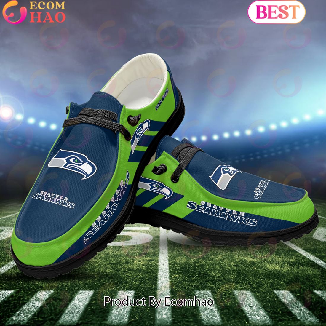 NFL Seattle Seahawks Hey Dude Shoes Custom Your Name