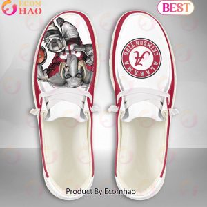 NCAA Alabama Crimson Tide Mascot Design Custom Name Hey Dude Shoes