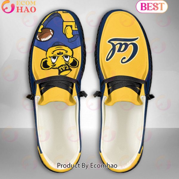 NCAA California Golden Bears Mascot Design Custom Name Hey Dude Shoes