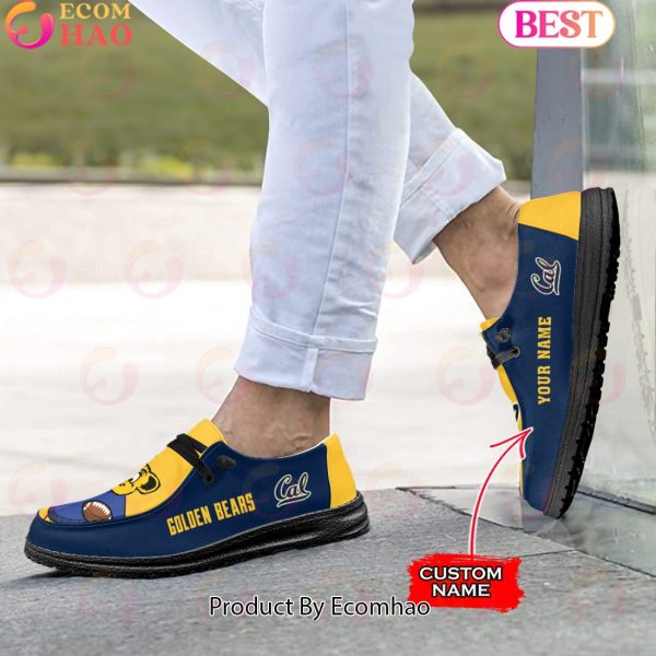 NCAA California Golden Bears Mascot Design Custom Name Hey Dude Shoes