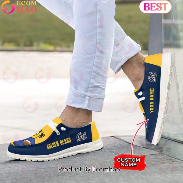 NCAA California Golden Bears Mascot Design Custom Name Hey Dude Shoes