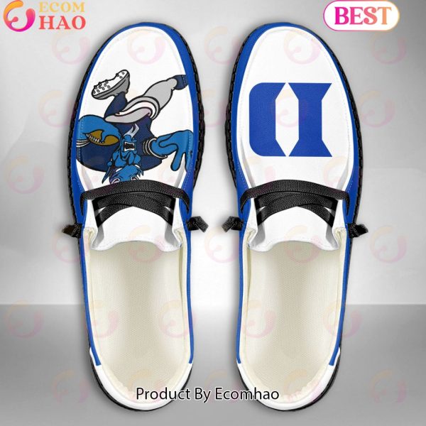 NCAA Duke Blue Devils Mascot Design Custom Name Hey Dude Shoes
