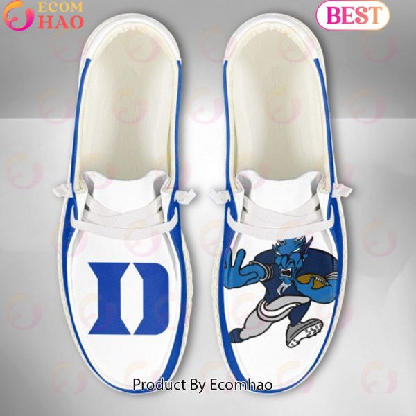NCAA Duke Blue Devils Mascot Design Custom Name Hey Dude Shoes