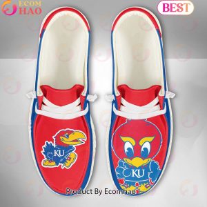 NCAA Kansas Jayhawks Mascot Design Custom Name Hey Dude Shoes